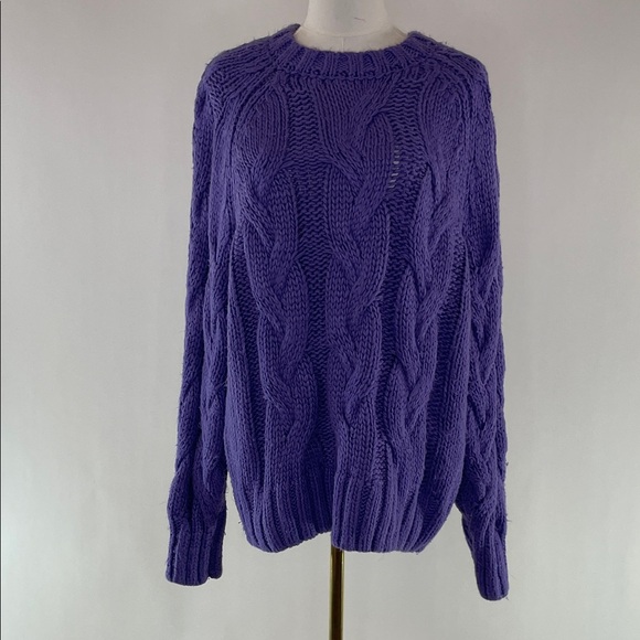 Love, Whit by Whitney Port Purple Chunky Sweater, S - Picture 6 of 13